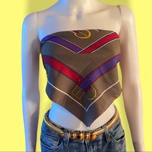 Vintage 90s Bandana Square Scarf Top - One Size